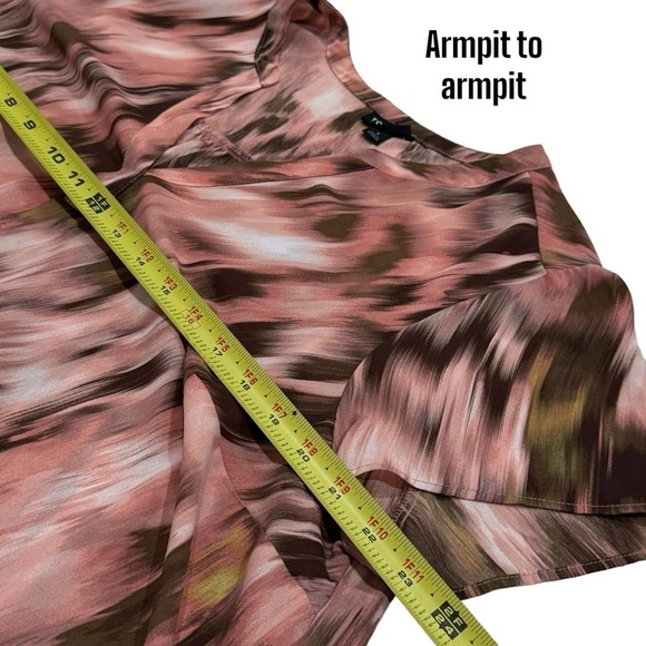 Torrid Pink and Brown Watercolor Dolman Blouse Women's Size 1 (L) - Picture 9 of 10